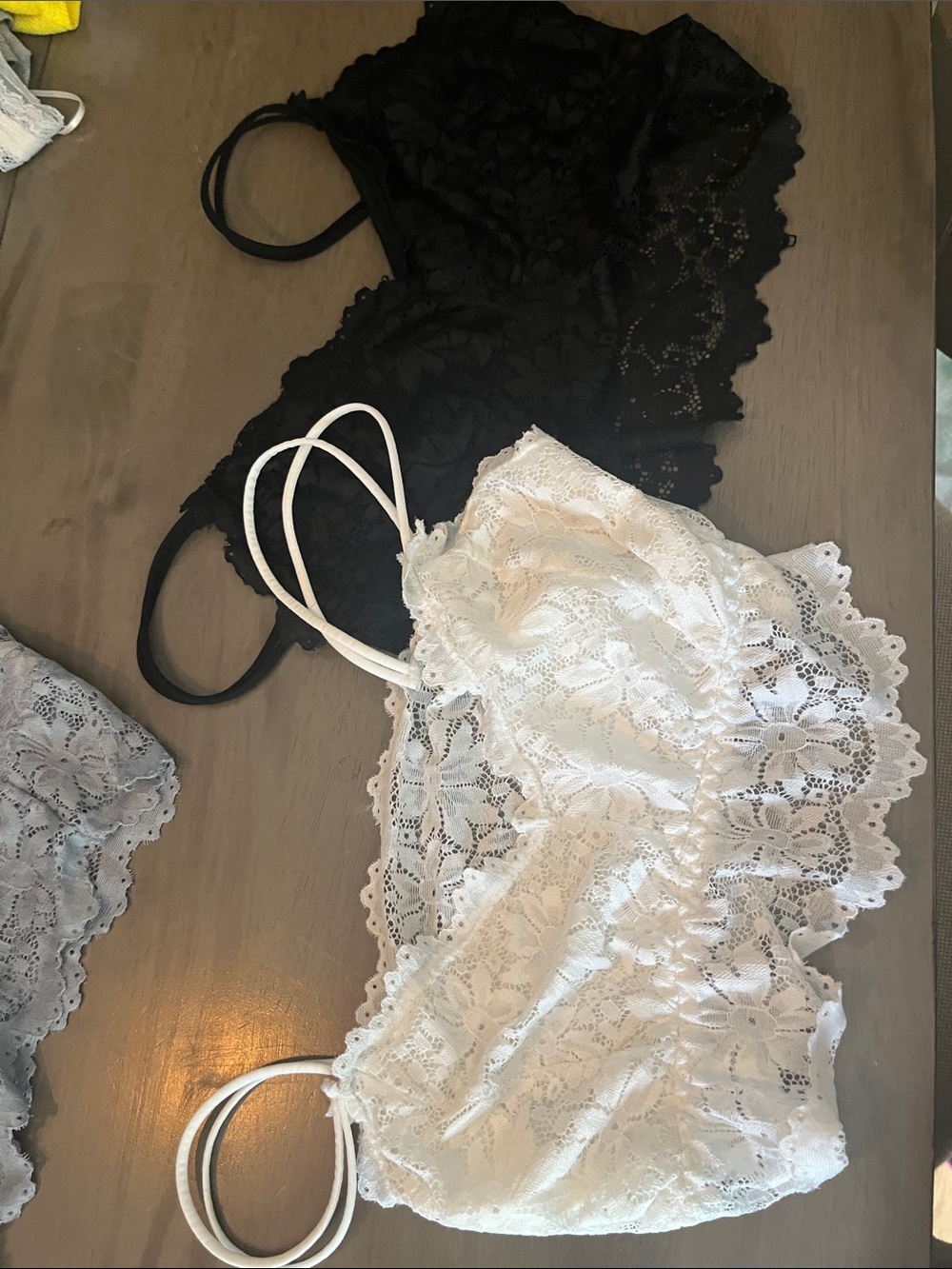 Lace Bralette - White and Black